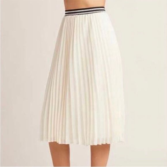 cupcakes & cashmere Dresses & Skirts - Cupcake’s & Cashmere ivory midi linen Skirt size Small